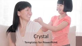  Presentation with shoulder - Audience pleasing PPT layouts consisting of filial piety concept southeast asian backdrop and a coral colored foreground