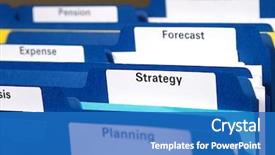  Presentation with cabinet - Cool new slide deck with filing cabinet full of business backdrop and a teal colored foreground