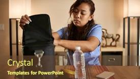  Presentation with lunch - Presentation design featuring filipina-nurse-at-home-packing background and a tawny brown colored foreground