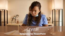  Presentation with nurse - Slides consisting of filipina-nurse-working-from-home background and a tawny brown colored foreground