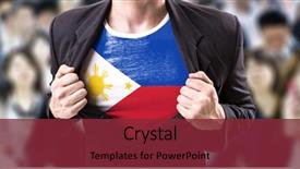  Presentation with philippines - Presentation having filipino - businessman stretching suit with philippines background and a tawny brown colored foreground