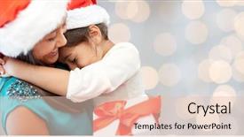  Presentation with christmas lights - Presentation design enhanced with filipino - christmas family childhood and people background and a lemonade colored foreground