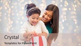  Presentation with filipino family - Audience pleasing PPT layouts consisting of filipino - christmas holidays celebration family backdrop and a coral colored foreground