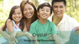  Presentation with filipino family - Audience pleasing slide set consisting of filipino - family enjoying day in park backdrop and a seafoam green colored foreground