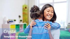  Presentation with filipino family - Audience pleasing PPT theme consisting of filipino - family motherhood and people concept backdrop and a teal colored foreground