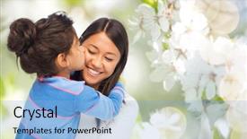  Presentation with motherhood - Beautiful slide set featuring filipino - family motherhood and people concept backdrop and a light blue colored foreground