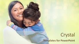  Presentation with green lights - Colorful PPT theme enhanced with filipino - family motherhood and people concept backdrop and a cream colored foreground