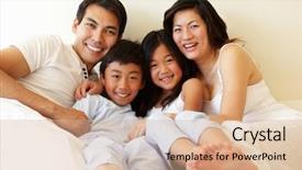  Presentation with filipino family - PPT theme with filipino - mixed race asian family background and a lemonade colored foreground