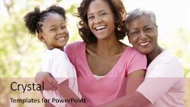  Presentation with generation family farm - PPT theme having filipino - multi-generation family in park background and a coral colored foreground