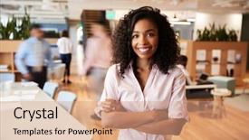  Presentation with busy - Amazing presentation design having filipino - portrait of businesswoman in busy backdrop and a coral colored foreground