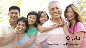  Presentation with filipino family - Cool new slides with filipino - portrait of extended family group backdrop and a coral colored foreground
