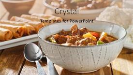  Presentation with filipino - Cool new slide set with filipino-beef-kaldereta-in-bowl backdrop and a coral colored foreground