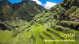  Presentation with rice terraces - Cool new theme with filipino food - 2000-year old batad rice terraces backdrop and a tawny brown colored foreground