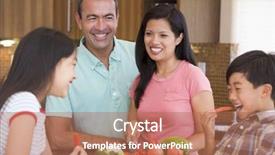  Presentation with spiritual family - Presentation theme with filipino food - family preparing meal mealtime together background and a coral colored foreground