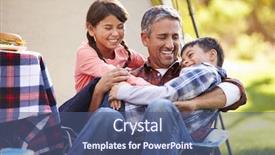  Presentation with camping - Slide deck having filipino food - father with children enjoying camping background and a ocean colored foreground