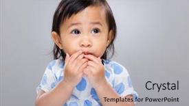  Presentation with mouth - Audience pleasing slide set consisting of filipino food - little girl put finger backdrop and a light gray colored foreground
