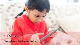  Presentation with hipster girl playing tetris game - Beautiful theme featuring filipino games - little girl play game backdrop and a red colored foreground