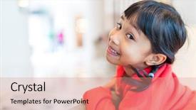  Presentation with reflection looking back to go forward - Slides featuring filipino games - lovely girl looking back background and a coral colored foreground