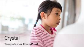  Presentation with asian - PPT layouts enhanced with filipino games - young asian girl background and a lemonade colored foreground