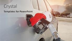  Presentation with fuel station - Slide deck with fill-up-fuel-at-gas background and a lemonade colored foreground