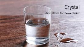 Presentation with water glass - Slide deck consisting of filled glass of water background and a lemonade colored foreground