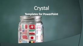  Presentation with singapore - Beautiful presentation theme featuring filled up with international flag backdrop and a  colored foreground