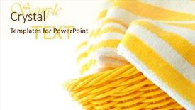  Presentation with bright yellow - Amazing slides having filled with fresh clean towel backdrop and a cream colored foreground