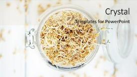  Presentation with mason jar - Cool new slide set with filled with freshly sprouting seeds backdrop and a  colored foreground