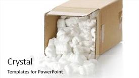  Presentation with foam - Colorful PPT theme enhanced with filled with polystyrene foam chip backdrop and a white colored foreground