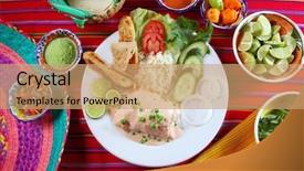  Presentation with mexican chili - Amazing slides having fillet filled with shrimps mexican backdrop and a coral colored foreground
