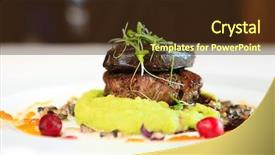  Presentation with beer and wine - Audience pleasing theme consisting of fillet of beef with elk backdrop and a tawny brown colored foreground