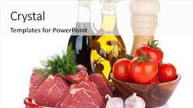  Presentation with meat beef - PPT theme consisting of fillet-steak-beef-meat background and a white colored foreground