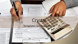  Presentation with tax - Presentation enhanced with filling 1040 tax form surrounded background and a coral colored foreground