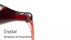  Presentation with filling water glass - PPT layouts with filling a glass of wine background and a sky blue colored foreground