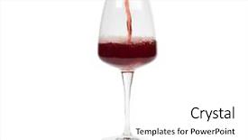  Presentation with wine - Slide set having filling a wine glass isolated background and a white colored foreground