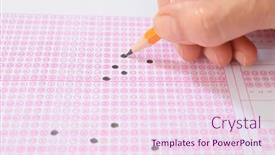  Presentation with multiple choice checkbox - Slide set enhanced with filling-answers-of-multiple-choice background and a pink colored foreground