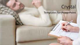  Presentation with data - PPT layouts with filling in data of patient background and a mint green colored foreground