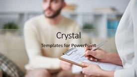  Presentation with pen - Slide deck having filling in form of patient background and a soft green colored foreground