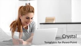  Presentation with tax income - Audience pleasing theme consisting of revenue expense reports - beautiful young woman filling-in income backdrop and a  colored foreground
