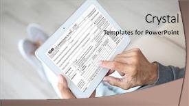  Presentation with income tax - Beautiful slides featuring filling in individual income tax backdrop and a light gray colored foreground