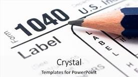  Presentation with income tax - Cool new presentation with filling in tax form 1040 backdrop and a white colored foreground