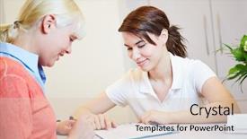  Presentation with asian doctor obese patient - Cool new PPT layouts with beach at tenby wales great backdrop and a light gray colored foreground
