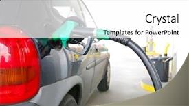  Presentation with natural gas - Colorful PPT layouts enhanced with filling up gas at fuel backdrop and a white colored foreground