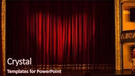  Presentation with red stage curtain - PPT layouts with film awards - red stage curtain background background and a wine colored foreground