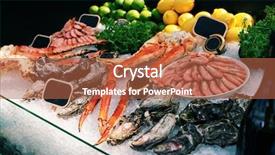  Presentation with shrimps - Cool new theme with film cooling - raw crab legs shrimps backdrop and a red colored foreground