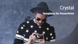  Presentation with urban - Amazing slide deck having film cooling - young man posing backdrop and a  colored foreground