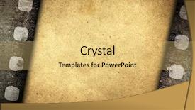  Presentation with film strip - Theme enhanced with film design background background and a yellow colored foreground