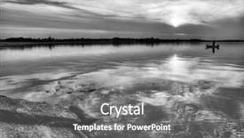  Presentation with sun rising over north america - Beautiful presentation design featuring film genre - sunset over the lake backdrop and a  colored foreground