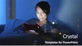  Presentation with look - Amazing presentation theme having film marketing - window look though woman watch backdrop and a wine colored foreground