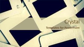  Presentation with slides - Colorful theme enhanced with film negative - pile of old slides backdrop and a soft green colored foreground